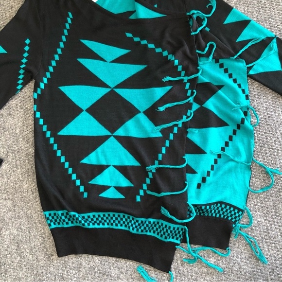 Pink Cattlelac open front fringe cardigan size small - Picture 9 of 12